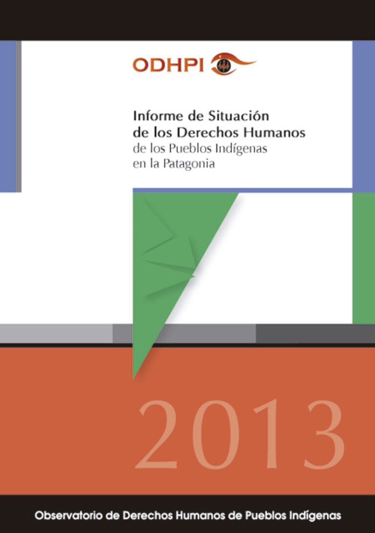 Lee más sobre el artículo 2013-  Informe de Situación de los Derechos Humanos de los Pueblos Indígenas en la Patagonia