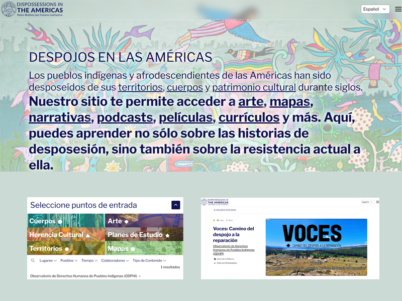 Lanzamiento del sitio web Despojo en las Américas